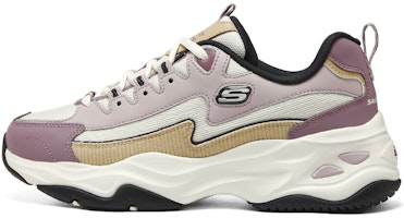 (Women) Skechers DLITES 1.0 'Mauve Yellow White' 896282-MVNT (Women) Skechers DLITES 1.0 'Mauve Yellow White' 896282-MVNT