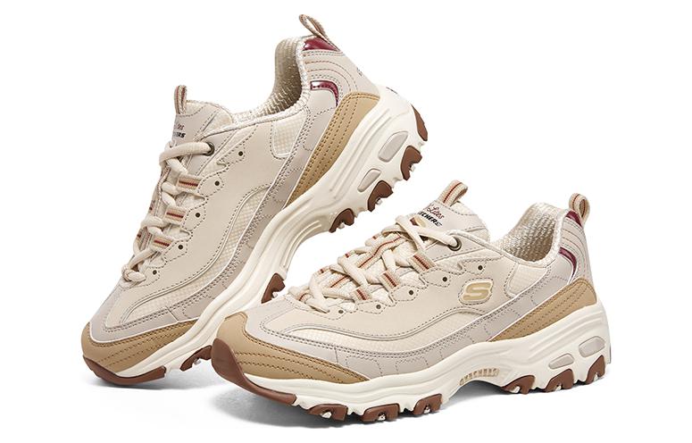 Shop (Women) Skechers Sport D'lites 1.0 'Beige Brown' 896262-NAT