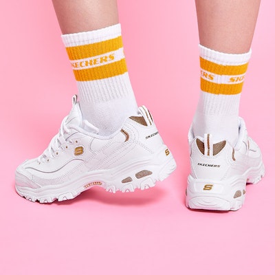 (W) 斯凯奇 D'lites 白/金配色 11931-WGD Details for (W) 斯凯奇 D'lites 白/金配色 11931-WGD