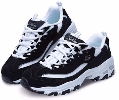 (W) Skechers D'lite-Kaca Tampilan 11959-BKW Lookbook (W) Skechers D'lite-Kaca Tampilan 11959-BKW
