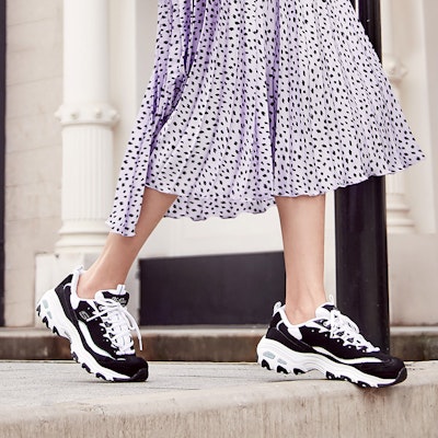 (W) Skechers D'lite-Kaca Tampilan 11959-BKW Cheap (W) Skechers D'lite-Kaca Tampilan 11959-BKW
