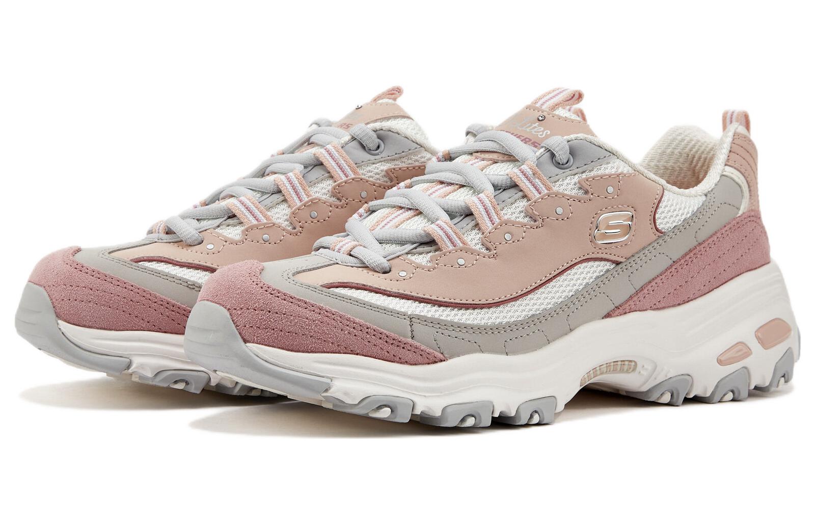 (W) Skechers D'Lites 1.0 Low Running Shoes Pink/White 圖 3