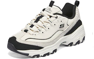 Lookbook (Women) Skechers Arch Fit D'lites 'White Black' 896264-NTBK