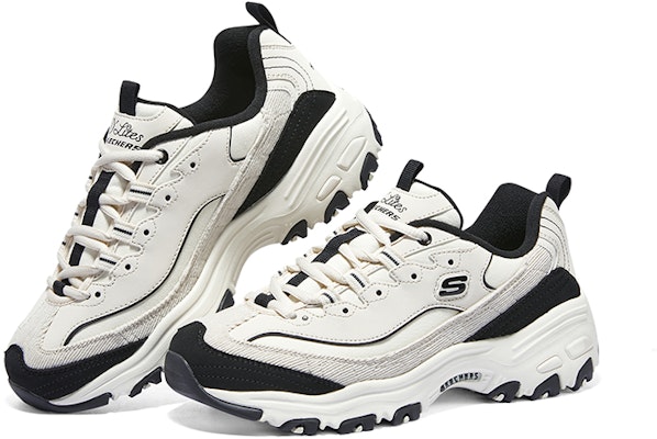 (W) Skechers Arch Fit D'lites 'Putih Hitam' 896264-NTBK Shop (W) Skechers Arch Fit D'lites 'Putih Hitam' 896264-NTBK