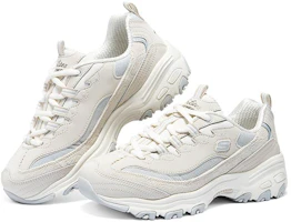 Shop Skechers D‘LITES 奶茶熊 鮮芋奶凍 舒適 氣質 百搭 防滑耐磨 低筒 老爹鞋 女款 白色