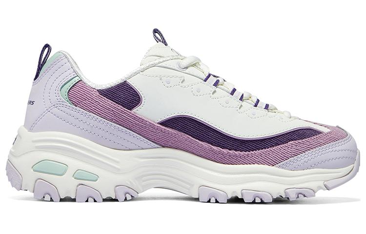Order (W) Kasut Skechers D'Lites 1.0 'Putih Ungu Lilac' 896276-PRMT