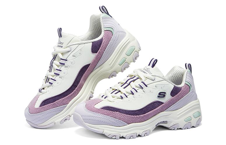 Shop (W) Kasut Skechers D'Lites 1.0 'Putih Ungu Lilac' 896276-PRMT