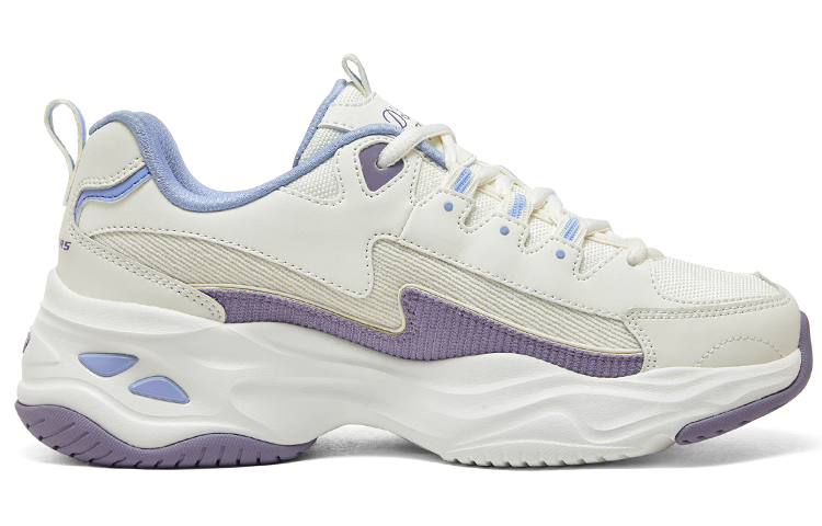 (W) Skechers DLITES 1.0 'Beige Purple Blue' 圖 2