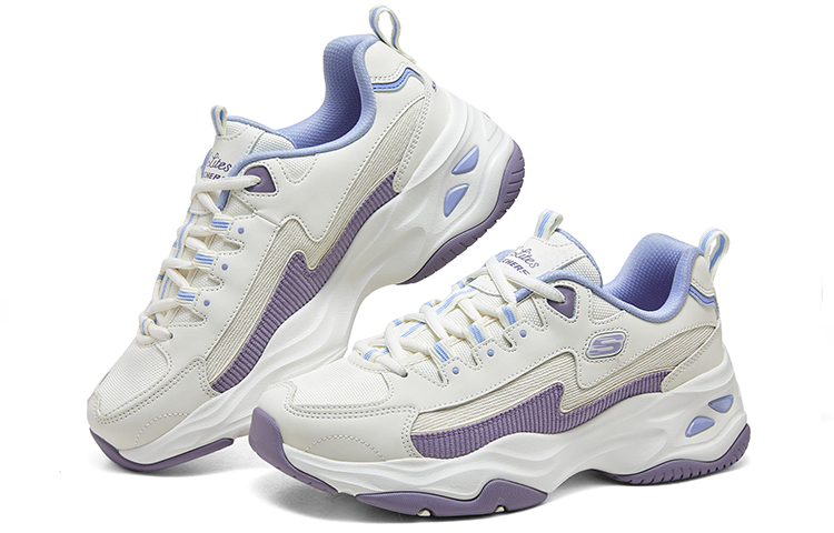 (W) Skechers DLITES 1.0 'Beige Purple Blue' 圖 4