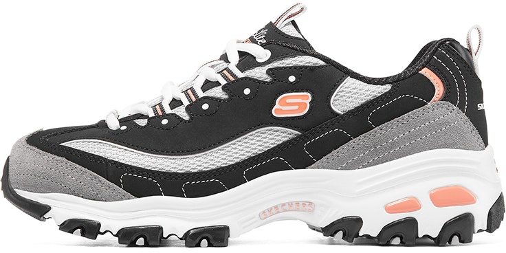 women-skechers-d-lites-milk-tea-bear-black-white-gold-11947-bkwg