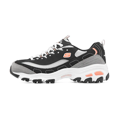 (W) Skechers D'Lites 1.0 'Black White Gray'