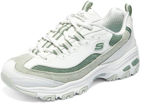 (W) Skechers DLITES 1.0 'Putih Hijau Muda' 896276-WMNT Lookbook (W) Skechers DLITES 1.0 'Putih Hijau Muda' 896276-WMNT