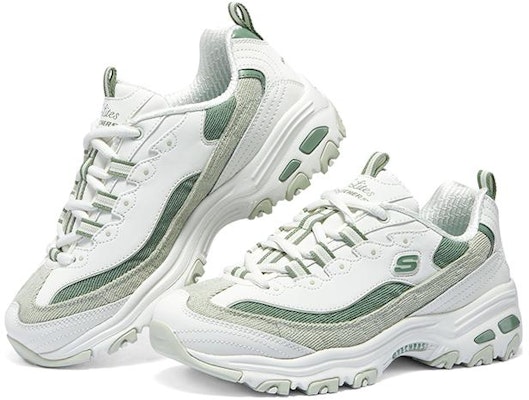 (W) Skechers DLITES 1.0 'Putih Hijau Muda' 896276-WMNT Shop (W) Skechers DLITES 1.0 'Putih Hijau Muda' 896276-WMNT
