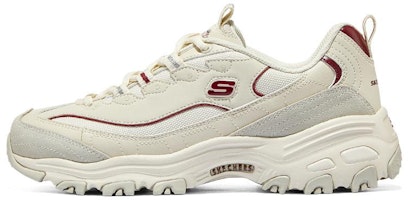 (Women) Skechers DLITES 1.0 'Beige Burgundy' 896145-NTBG (Women) Skechers DLITES 1.0 'Beige Burgundy' 896145-NTBG