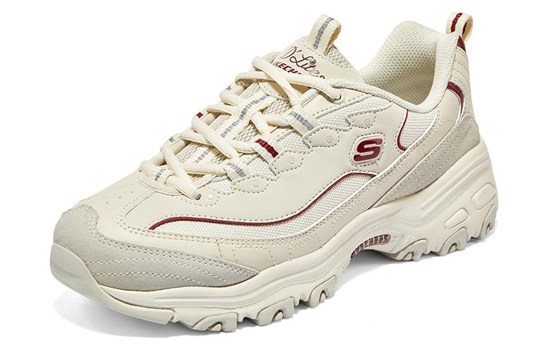 Lookbook (W) Skechers DLITES 1.0 'Beige Burgundy' Bej Merah Marun 896145-NTBG