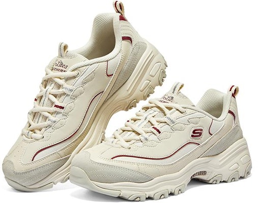 (W) Skechers DLITES 1.0 'Beige Burgundy' Bej Merah Marun 896145-NTBG Shop (W) Skechers DLITES 1.0 'Beige Burgundy' Bej Merah Marun 896145-NTBG