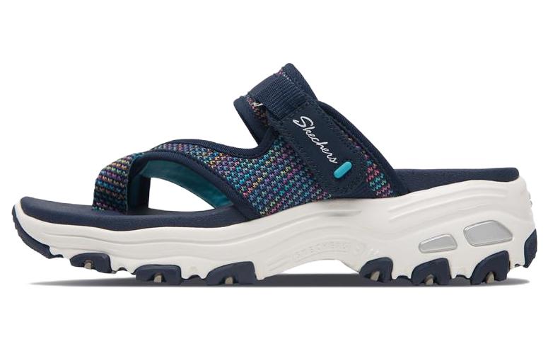 (W) Skechers D'lites 'Navy Blue Fashion Versatile Slides'