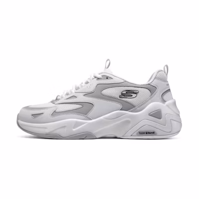 (W) Skechers DLites Hyper Burst Sneaker 'Grey White'