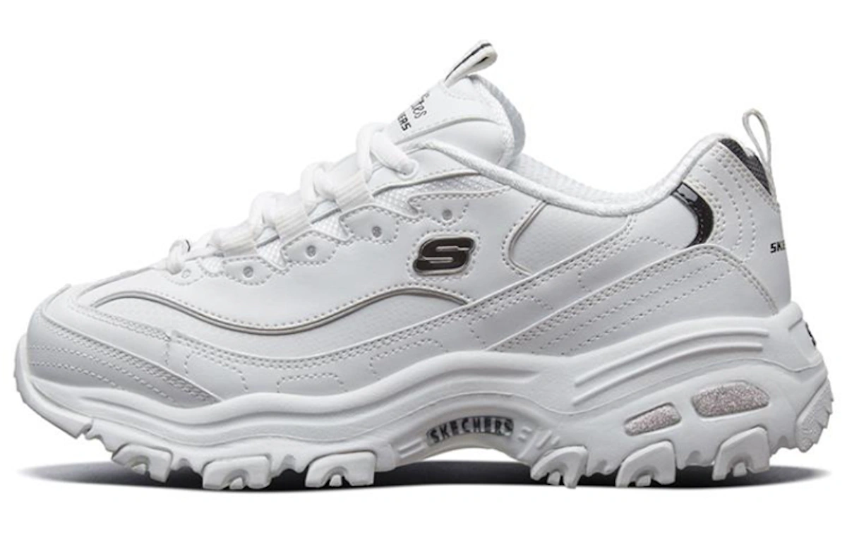 (Women) Skechers D'Lites White/Black