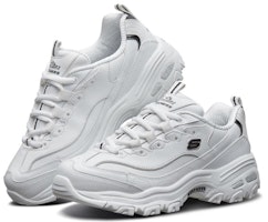 Skechers D'LITES 小白熊黑標小白熊 低筒 爸爸鞋 女款 白黑 Lookbook Skechers D'LITES 小白熊黑標小白熊 低筒 爸爸鞋 女款 白黑