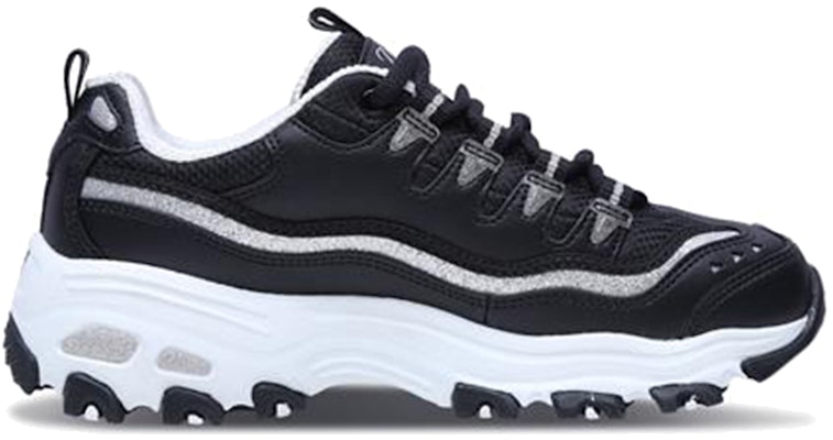 (W) 斯凯奇 D'lites-复古黑白银慢跑鞋 11923-BKSL Order (W) 斯凯奇 D'lites-复古黑白银慢跑鞋 11923-BKSL