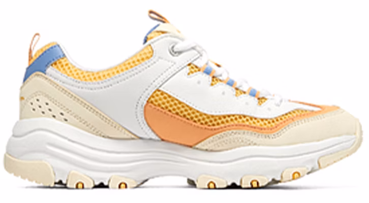 Skechers D'Lites 奧利奧芒果奶昔 低幫運動老爹鞋 女款 白黃色 Order Skechers D'Lites 奧利奧芒果奶昔 低幫運動老爹鞋 女款 白黃色