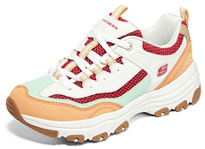 Skechers D'Lites 奧利奧薄荷血橙 低筒 老爹鞋 女款 橘白紅 Lookbook Skechers D'Lites 奧利奧薄荷血橙 低筒 老爹鞋 女款 橘白紅
