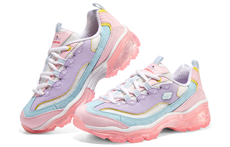 Shop Skechers D'LITES 減震防滑耐磨 低筒 老爹鞋 女款 粉色