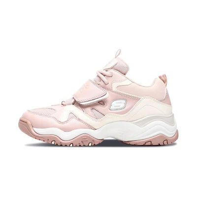 (W) Skechers D Lites Train Mid-Top Daddy Shoes Pink/White