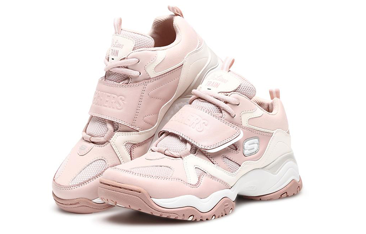 (W) Skechers D Lites Train Mid-Top Daddy Shoes Pink/White 圖 3