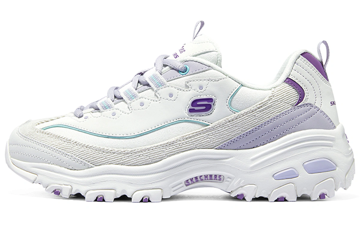 (Women) Skechers D'lites 1.0 Sneakers 'White Purple'