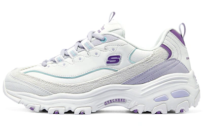 (Women) Skechers D'lites 1.0 Sneakers 'White Purple'