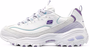 (Women) Skechers D'lites 1.0 Sneakers 'White Purple' 896264-WLVB (Women) Skechers D'lites 1.0 Sneakers 'White Purple' 896264-WLVB