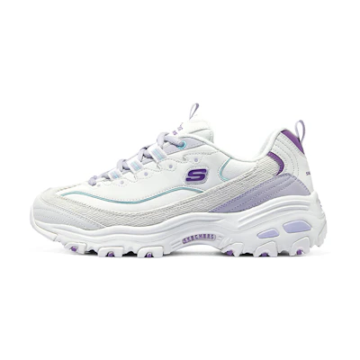 (W) Skechers D'lites 1.0 Sneakers 'White Purple'