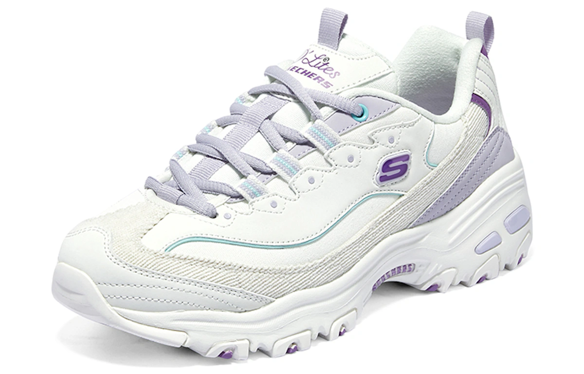 (Women) Skechers D'lites 1.0 Sneakers 'White Purple'