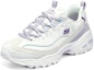 Lookbook Skechers D‘LITES 奶茶熊 葡提奶凍 減震透氣 低筒 老爹鞋 女款 紫白