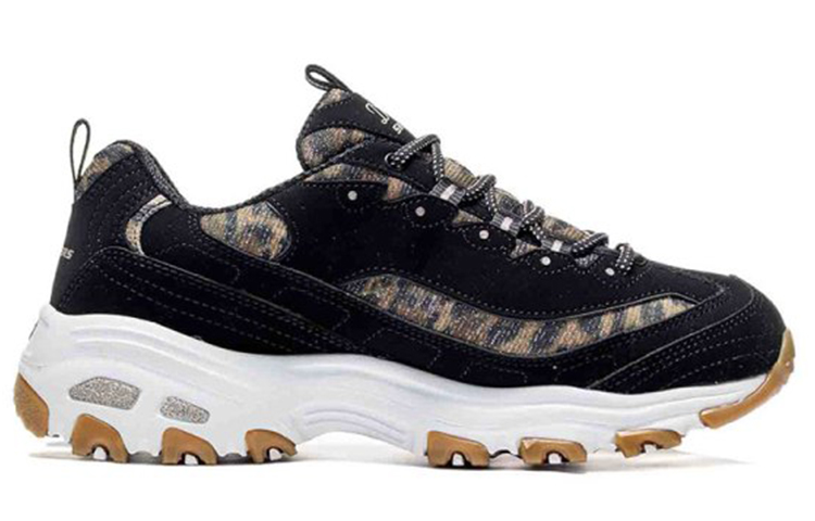 (W) Skechers D'Lites Quick Leopard Low-Top Daddy Shoes Leopard/Black 圖 2