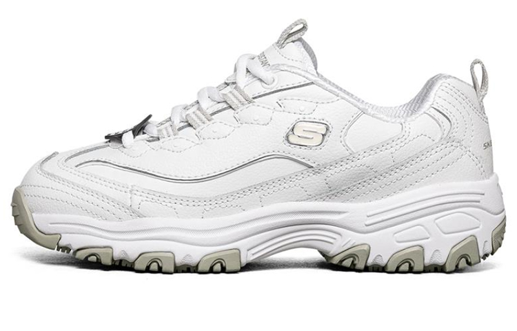 (Women) Skechers D lites Sr White 76605-WHT