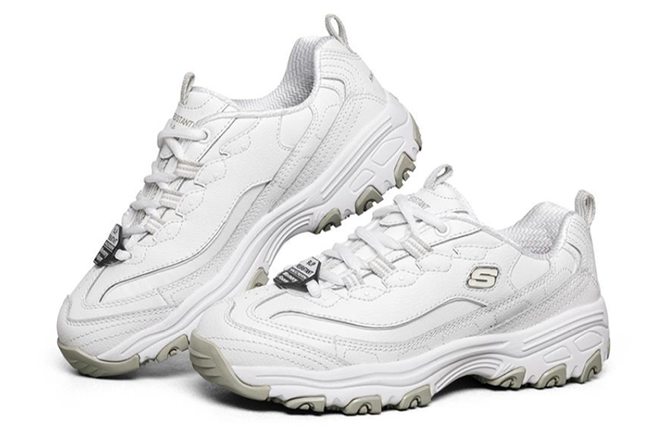 Lookbook (W) 스케쳐스 딜라이트 SR 화이트 (Skechers D'lites SR White) 76605-WHT