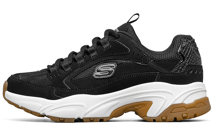(W) Skechers D'Lites 'Retro Chunky Low-top Dad Shoe - Black'