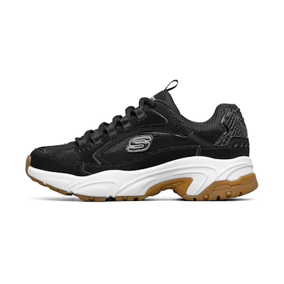 (W) Skechers D'Lites 'Retro Chunky Low-top Dad Shoe - Black'