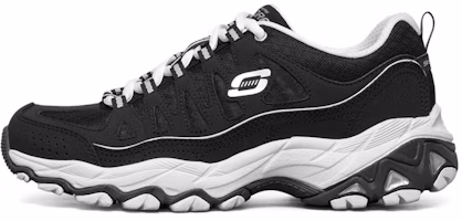 (Women) Skechers D Lites Low-Top Daddy Shoes Black/White 12087-BKW (Women) Skechers D Lites Low-Top Daddy Shoes Black/White 12087-BKW