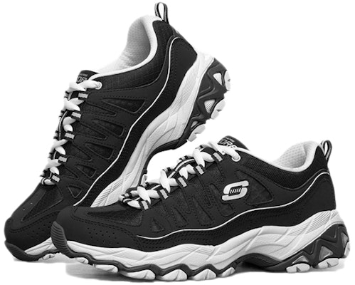 Skechers D‘Lites 復古低筒老爹鞋 女款 黑白色 Shop Skechers D‘Lites 復古低筒老爹鞋 女款 黑白色