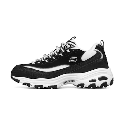 (W) Skechers D lites White/Black