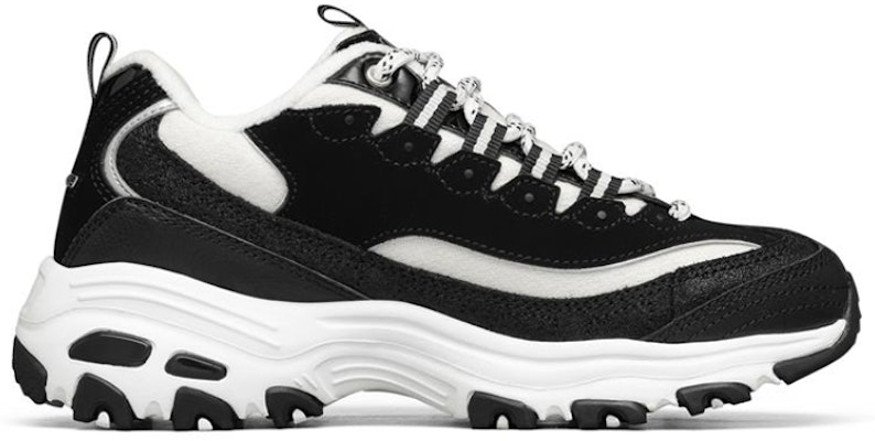 Skechers D'LITES 復古 低筒 老爹鞋 女款 白黑色 Order Skechers D'LITES 復古 低筒 老爹鞋 女款 白黑色