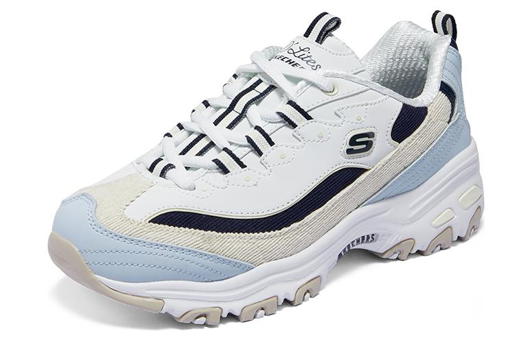 Lookbook (W) Skechers D'Lites 运动鞋 '白色蓝黑' 896276-BLMT