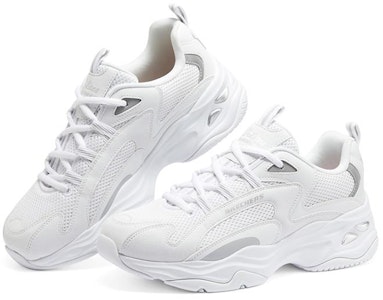 Skechers D‘LITES 閃電熊貓 低筒 爸爸鞋 女款 白銀 Lookbook Skechers D‘LITES 閃電熊貓 低筒 爸爸鞋 女款 白銀