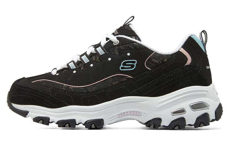 (Women) Skechers D'LITES 'Sparkling Rain Black White' 149060-BKLB