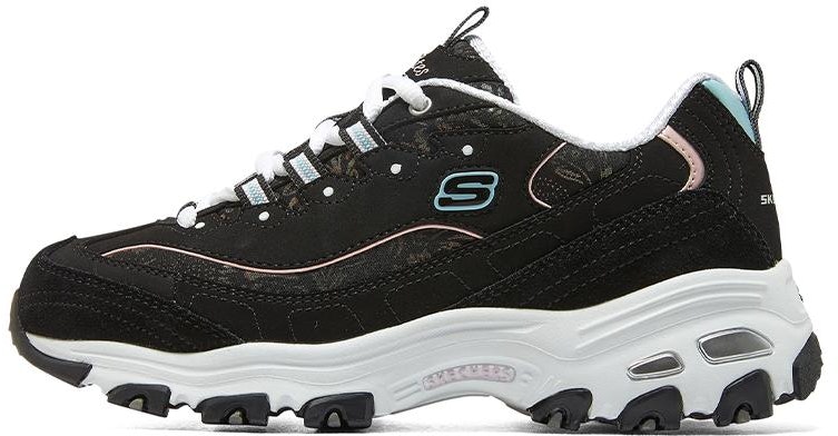 women-skechers-d-lites-sparkling-rain-black-white-149060-bklb