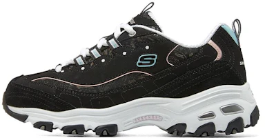 (Women) Skechers D'LITES 'Sparkling Rain Black White' 149060-BKLB (Women) Skechers D'LITES 'Sparkling Rain Black White' 149060-BKLB